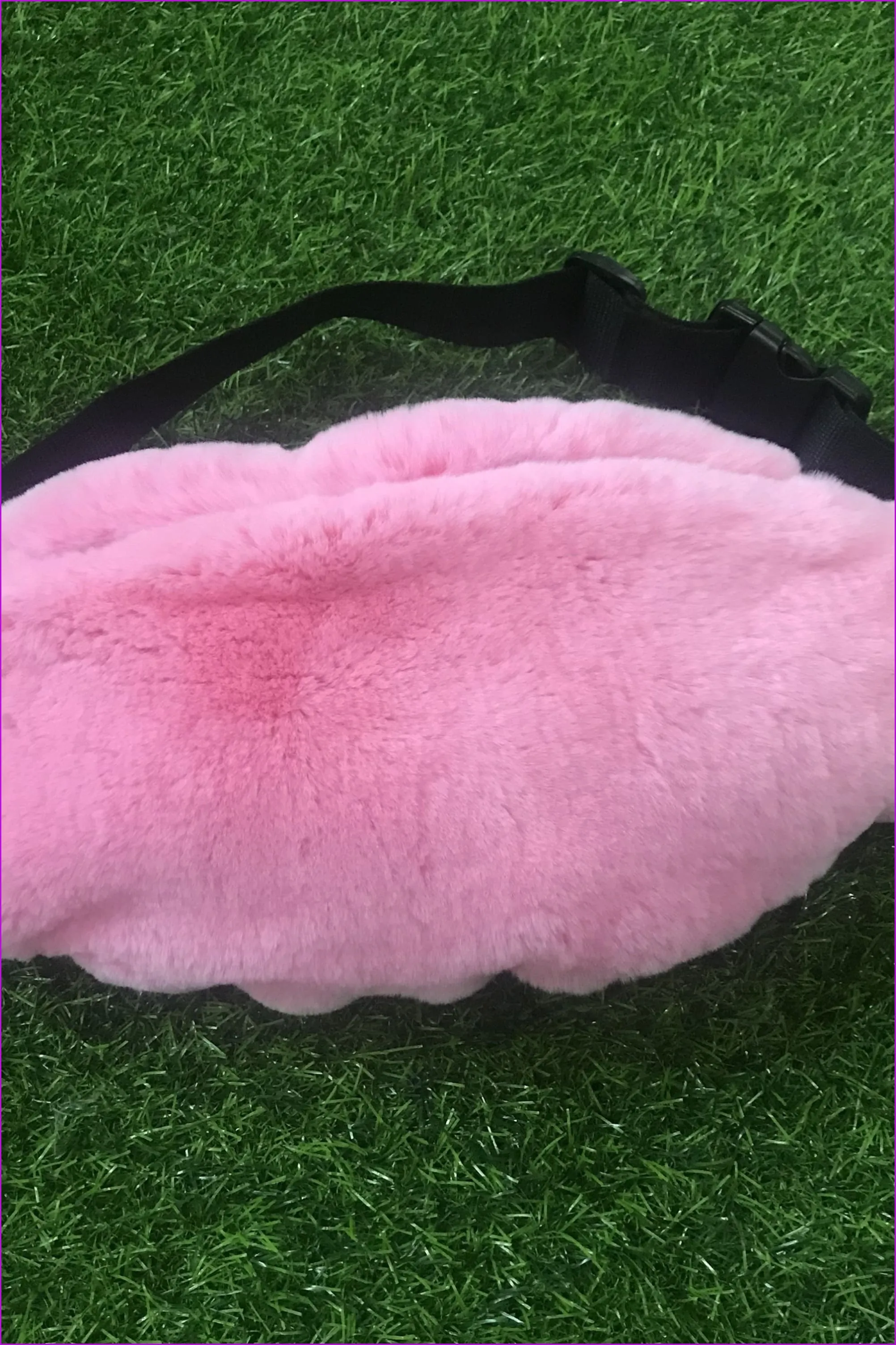 { Customized } High Quality Rex Rabbit Fur Fanny Pack F060