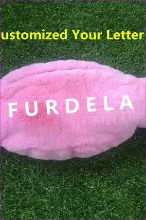 { Customized } High Quality Rex Rabbit Fur Fanny Pack F060