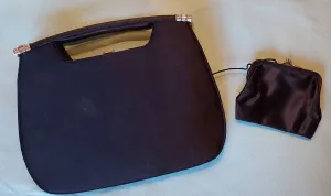 *  VINTAGE 1960s BIENEN-DAVIS PEAU D SOIR RHINESTONE EVENING BAG