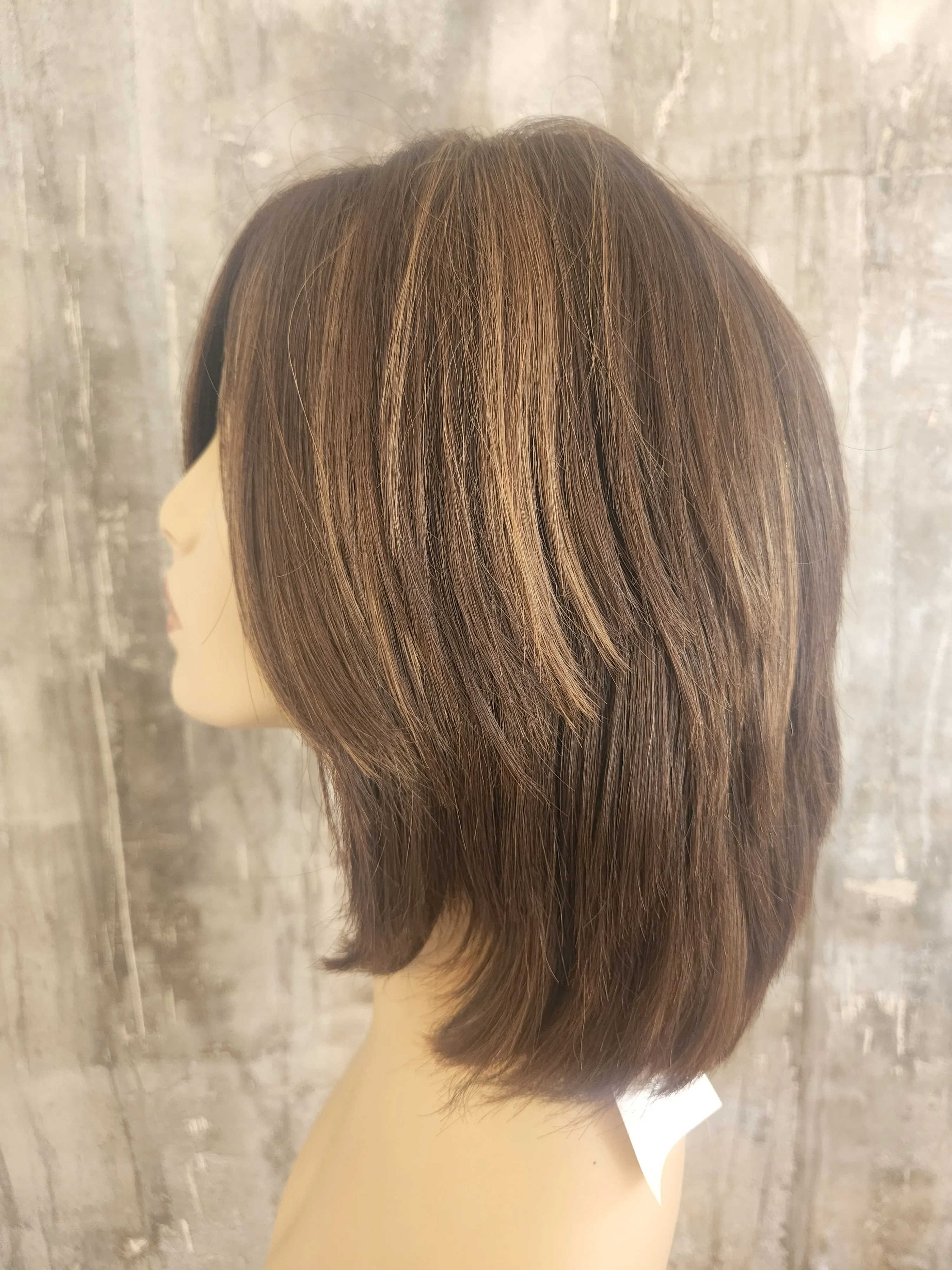 100% EUROPEAN NATURAL HUMAN HAIR 15" HIGHLIGHTED BROWN 8 LYR-014