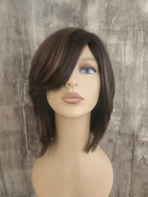 100% EUROPEAN NATURAL HUMAN HAIR 15" HIGHLIGHTED BROWN 8 LYR-014