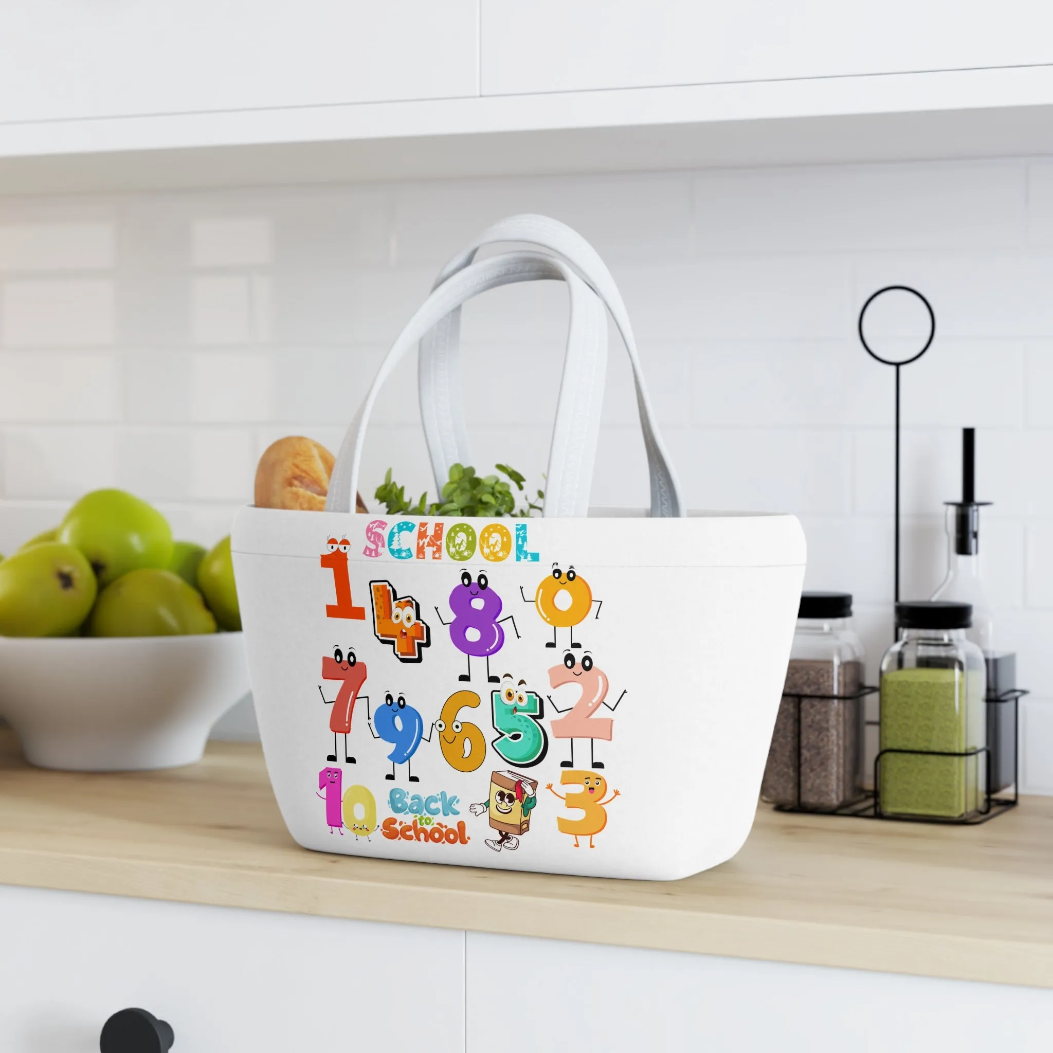 123 Lunch Bag, Back To School Lunch Bag, Back to Learning Lunch Bag, Ready for School Lunch Bag. First day Of School.