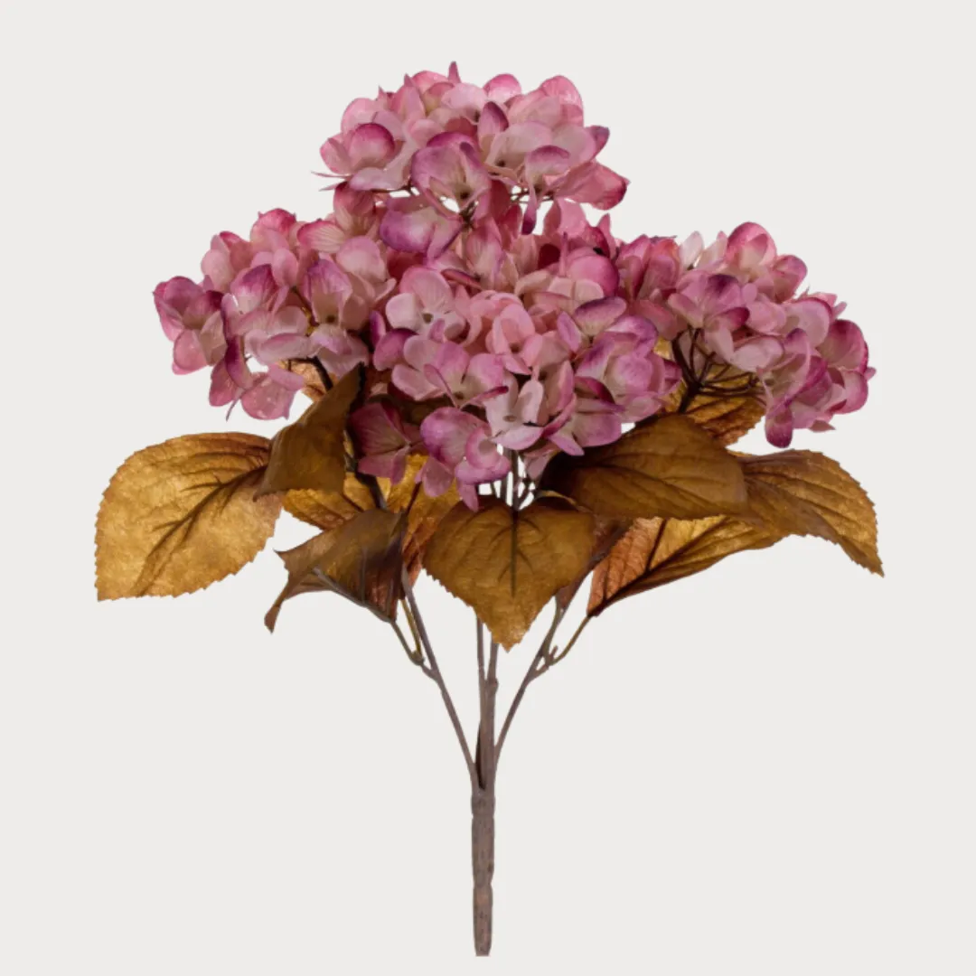 16.5" Light Pink/Mauve  Hydrangea Bush