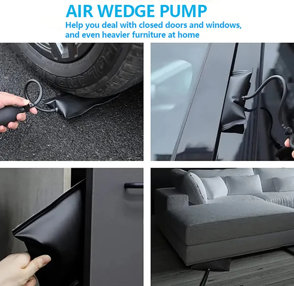 18-piece car emergency kit with window wedge, air wedge bag pump,