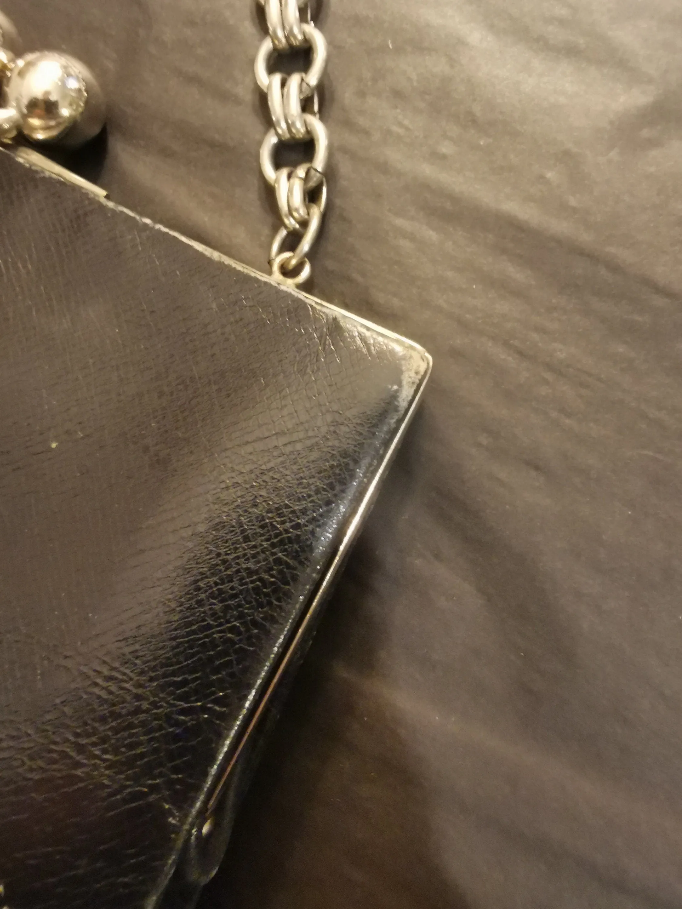 1940s/30s leather clutch