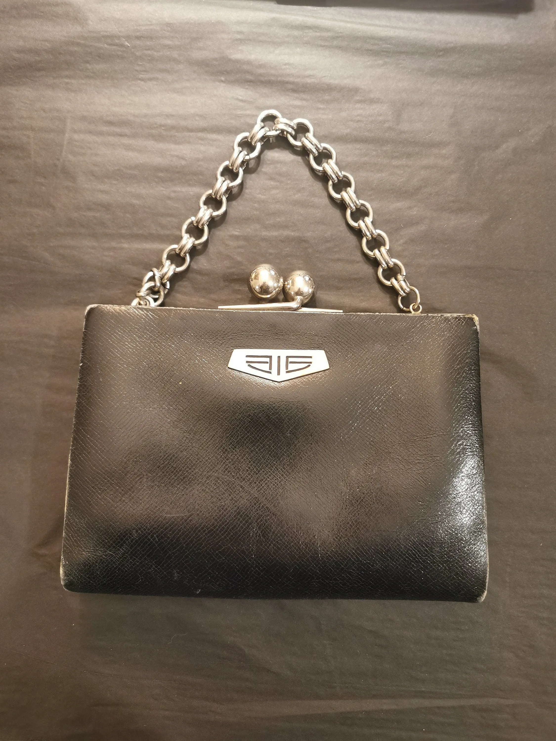 1940s/30s leather clutch