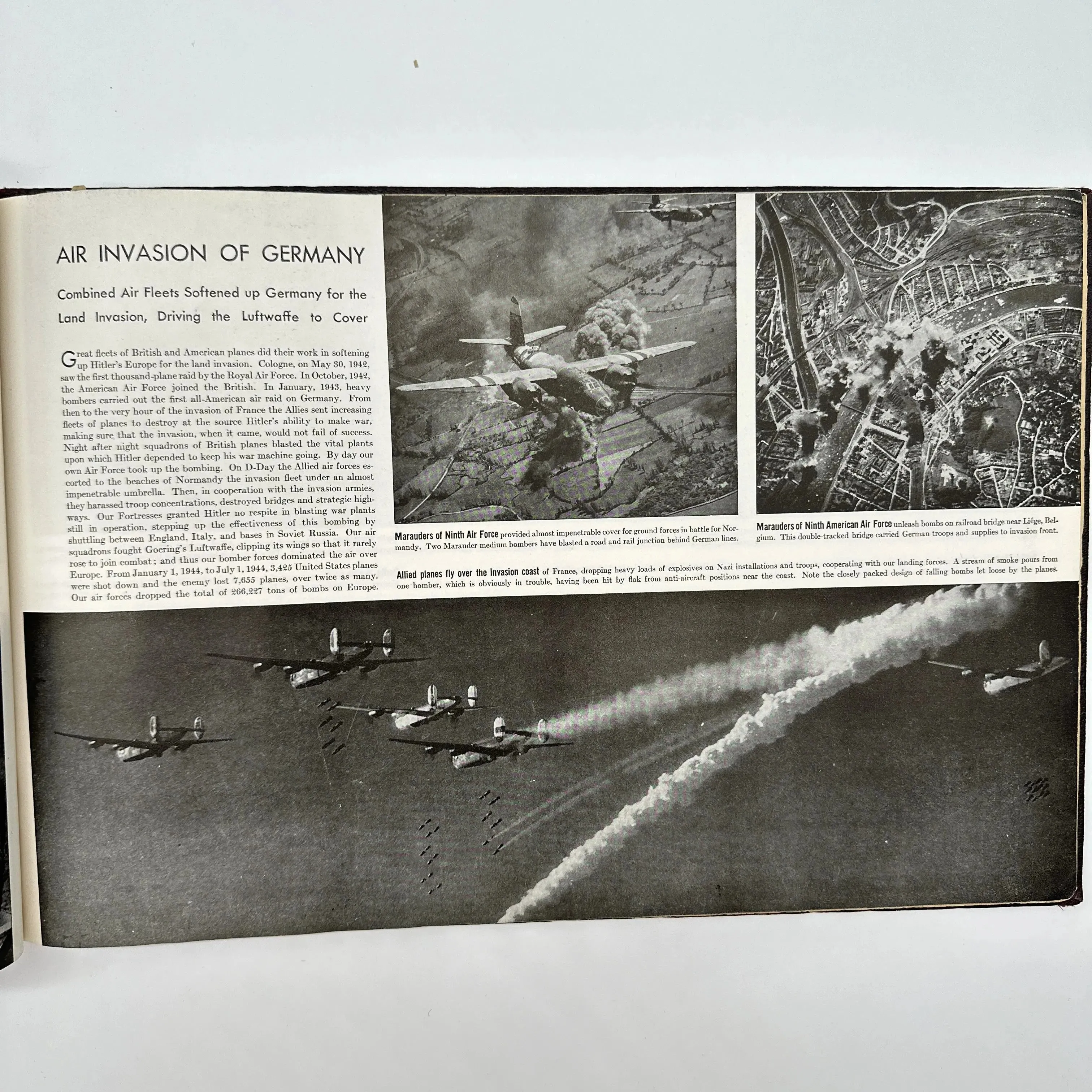 1945 Collier's Photographic History of World War II Vintage Book — Album Edition