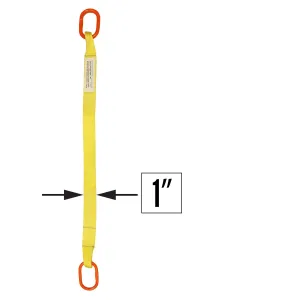 1"x3' (2 ply) Single Leg Nylon Sling w/ Master Link Both Ends