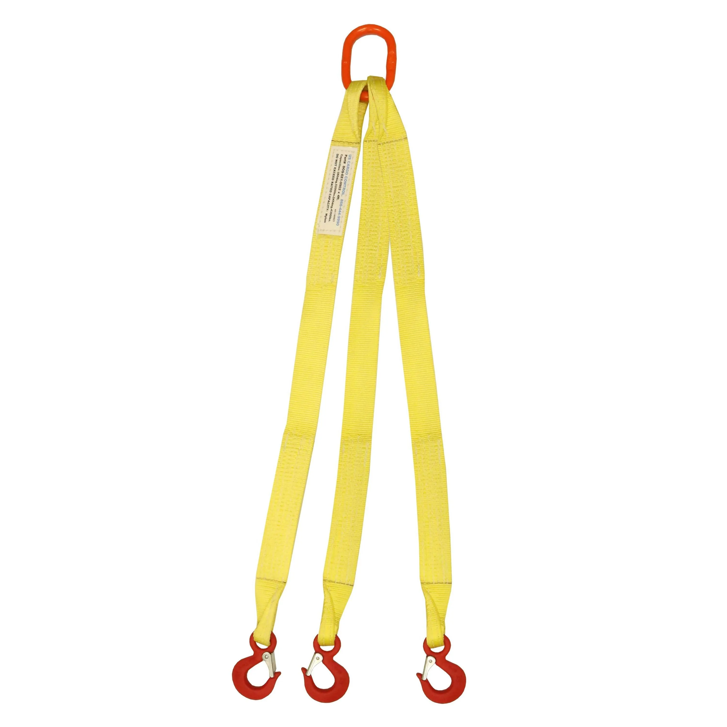 1"x5' (1 ply) Triple Leg Nylon Sling w/ Master Link & Sling Hook