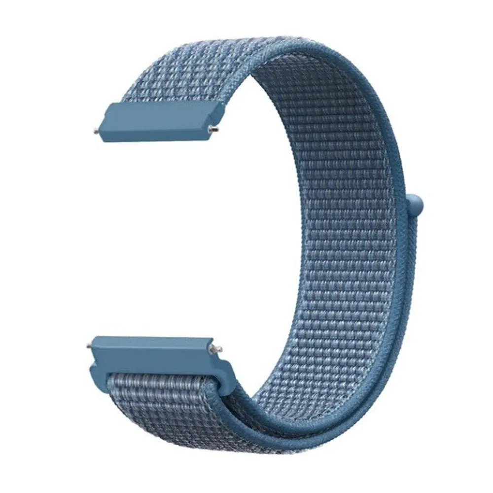 20mm SmartWatch Sport Loop Nylon Bands Obsidian Mist