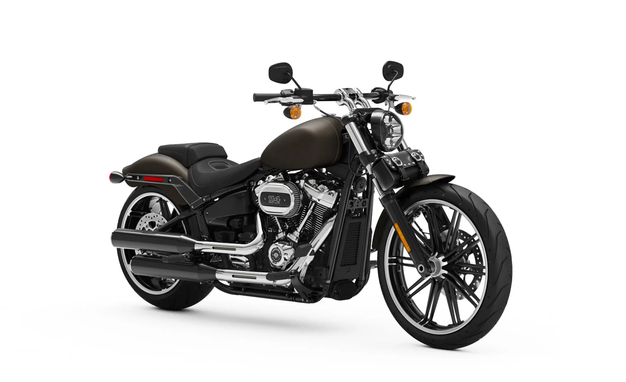 2L - Armor Studded Yamaha Leather Motorcycle Fork Bag