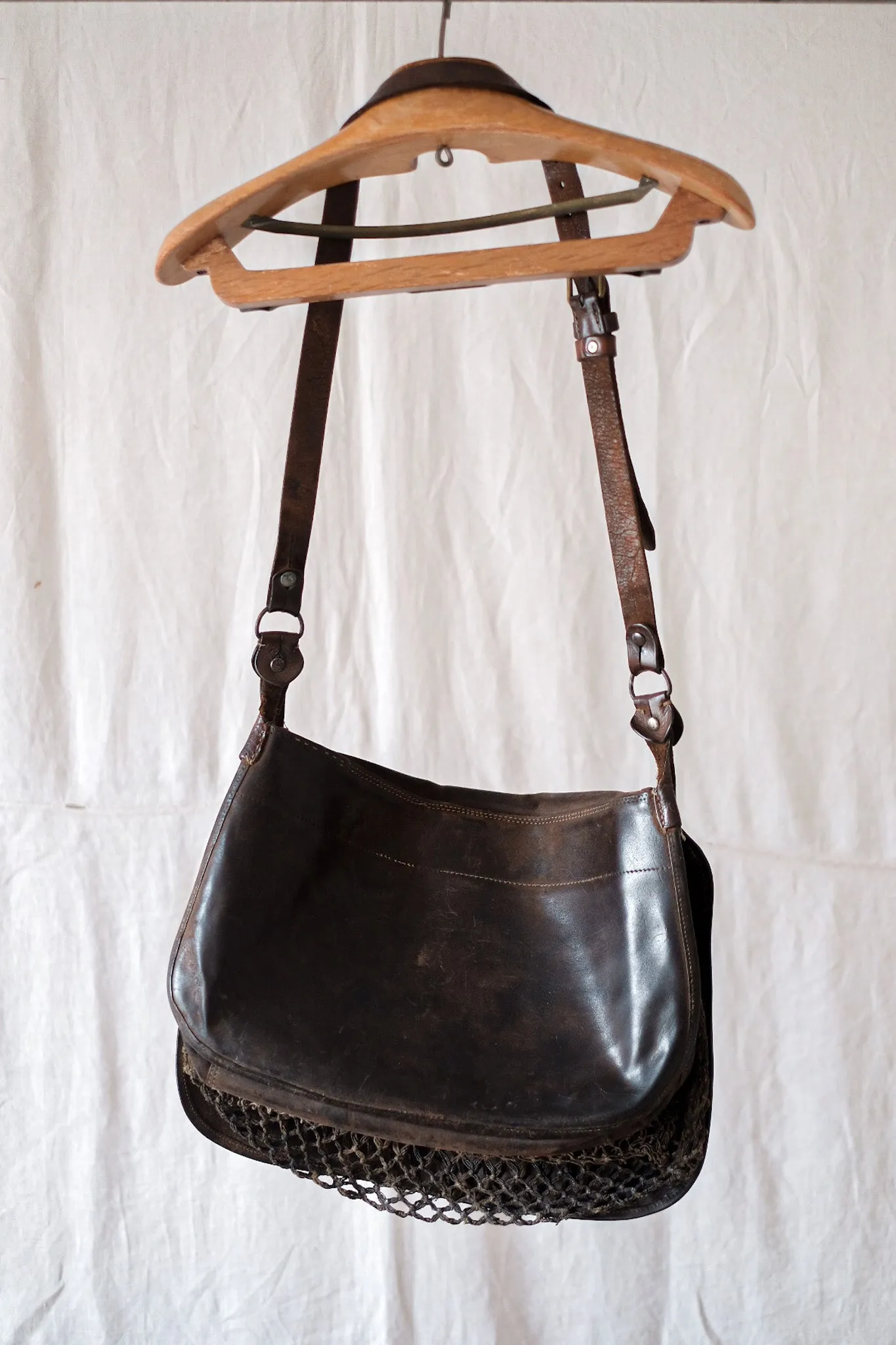 【~30's】French Vintage Fishing Leather Bag