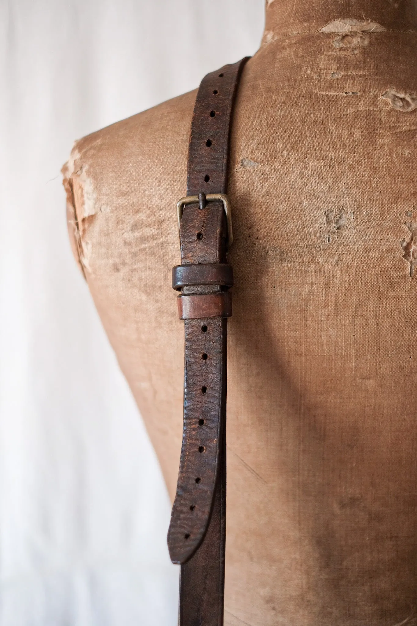 【~30's】French Vintage Fishing Leather Bag