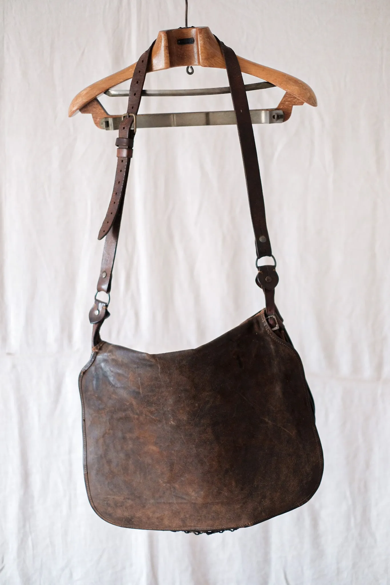 【~30's】French Vintage Fishing Leather Bag