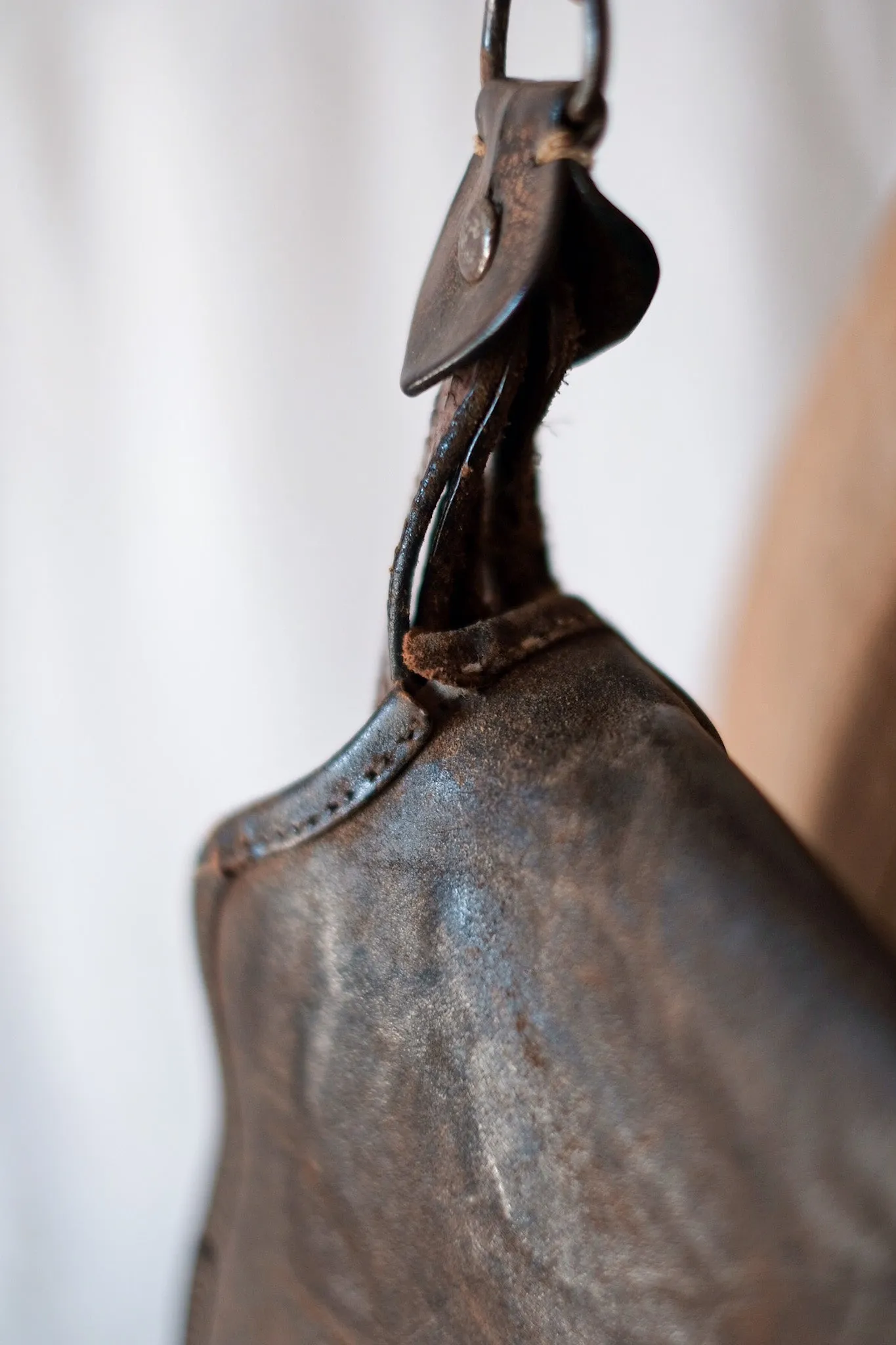 【~30's】French Vintage Fishing Leather Bag