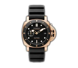42mm Goldtech Ceramic Bezel Black Dial on Rubber