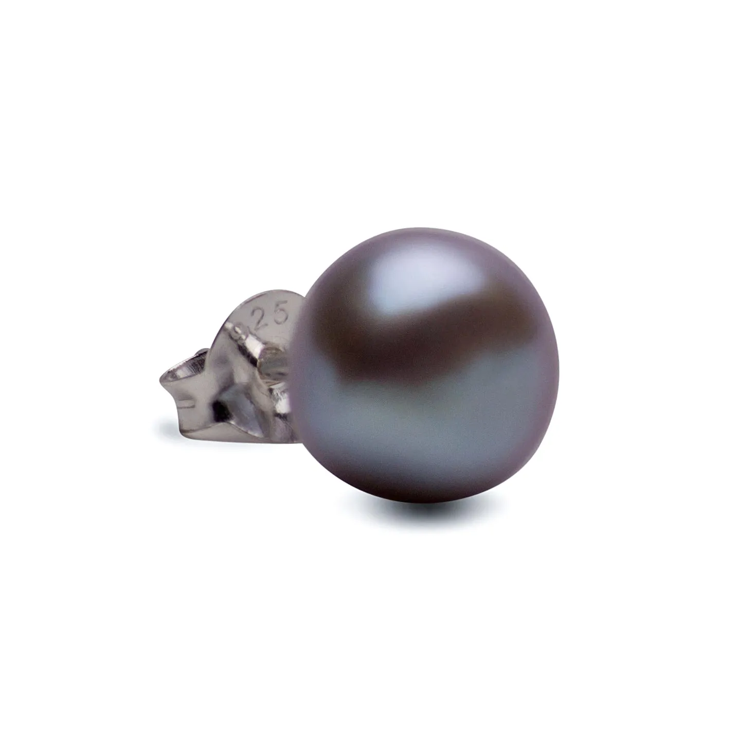8 mm Grey Pearl Earrings