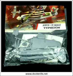 Airfix Hawker Typhoon IB 1:72 Scale Kit. Vintage Red Stripe Bag.