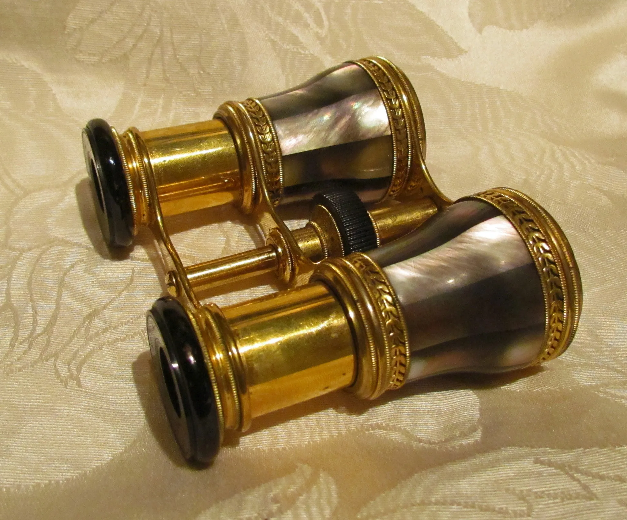 Antique LeMaire Fi Opera Glasses Paris Mother Of Pearl Theater Glasses Binoculars MOP Opera Glasses