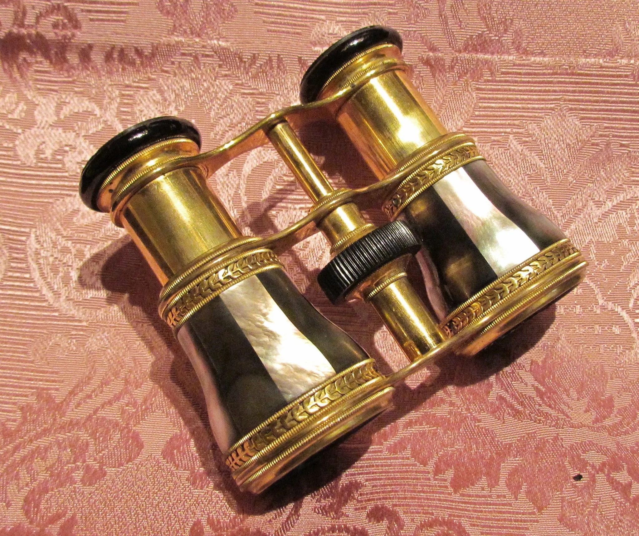 Antique LeMaire Fi Opera Glasses Paris Mother Of Pearl Theater Glasses Binoculars MOP Opera Glasses