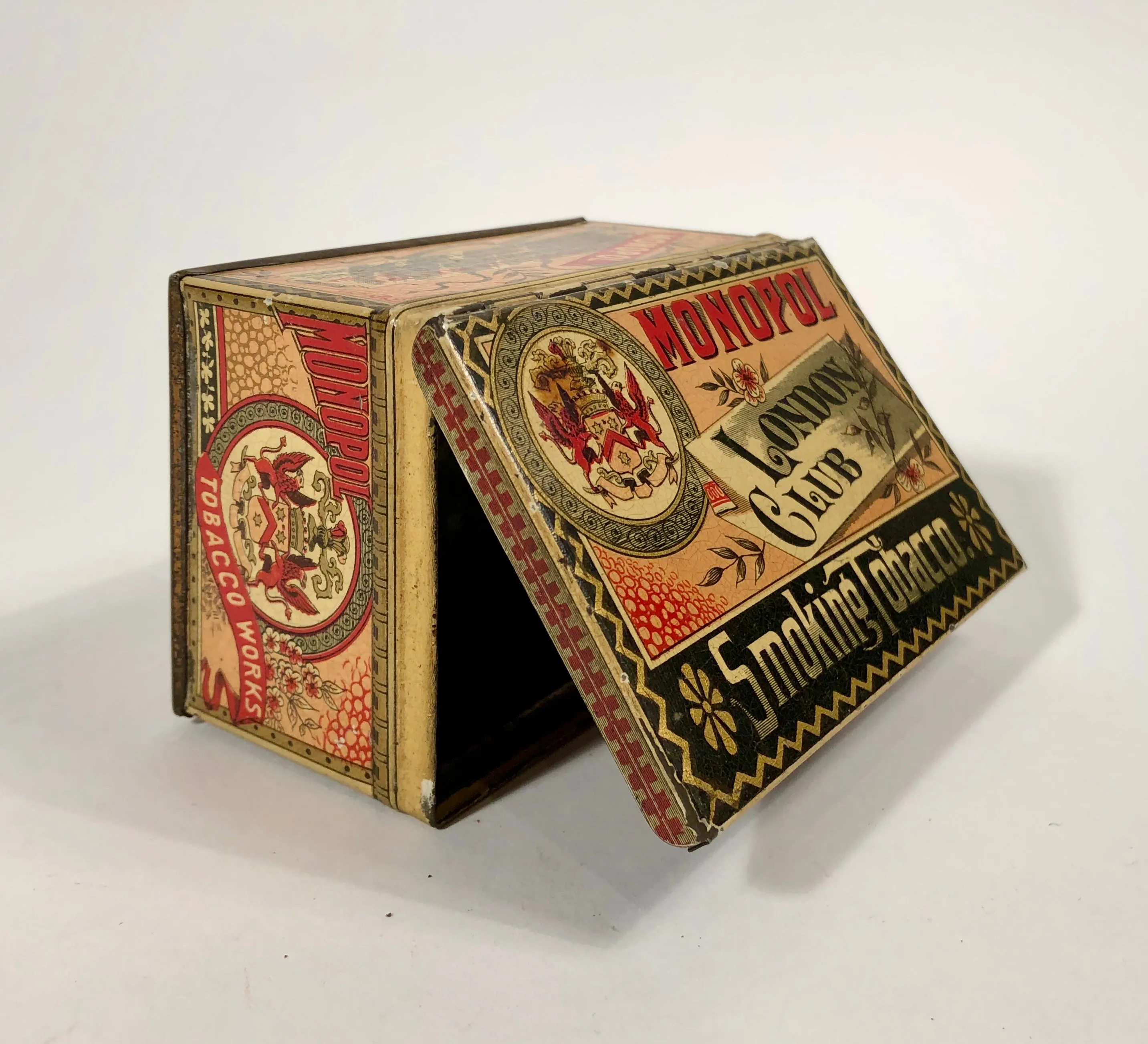 Antique MONOPOL LONDON CLUB Mixture Smoking Tobacco Tin || EMPTY