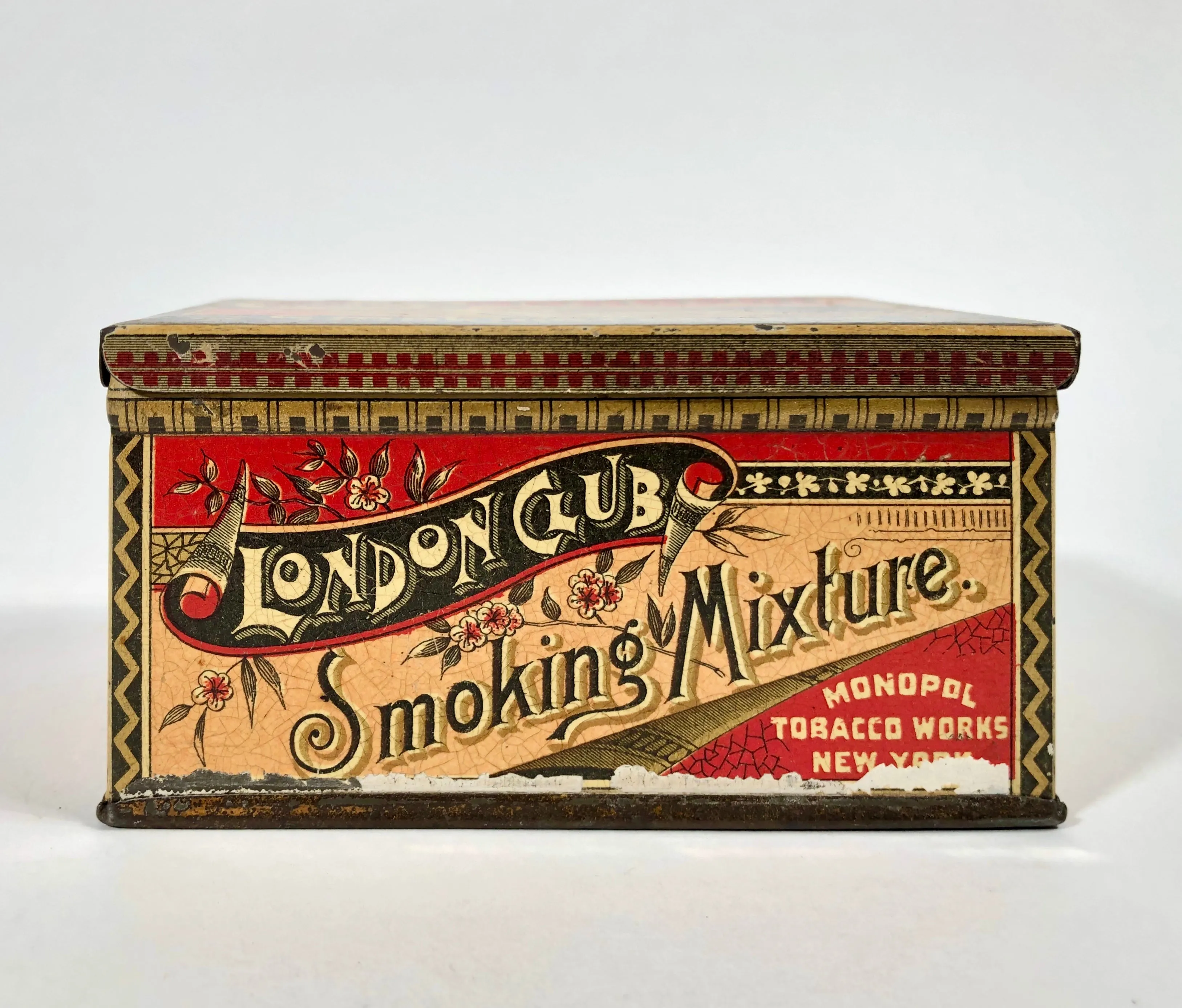 Antique MONOPOL LONDON CLUB Mixture Smoking Tobacco Tin || EMPTY