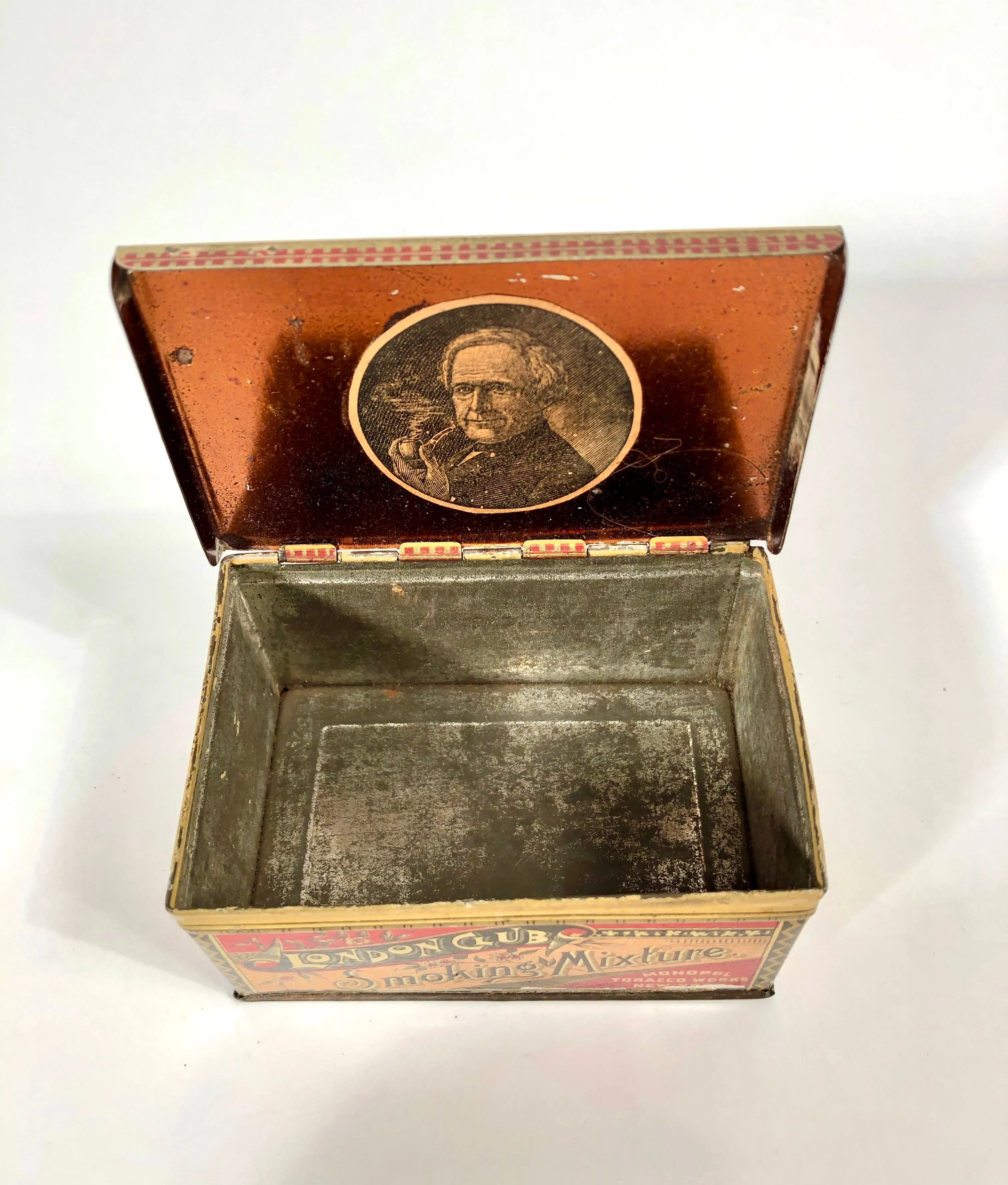 Antique MONOPOL LONDON CLUB Mixture Smoking Tobacco Tin || EMPTY