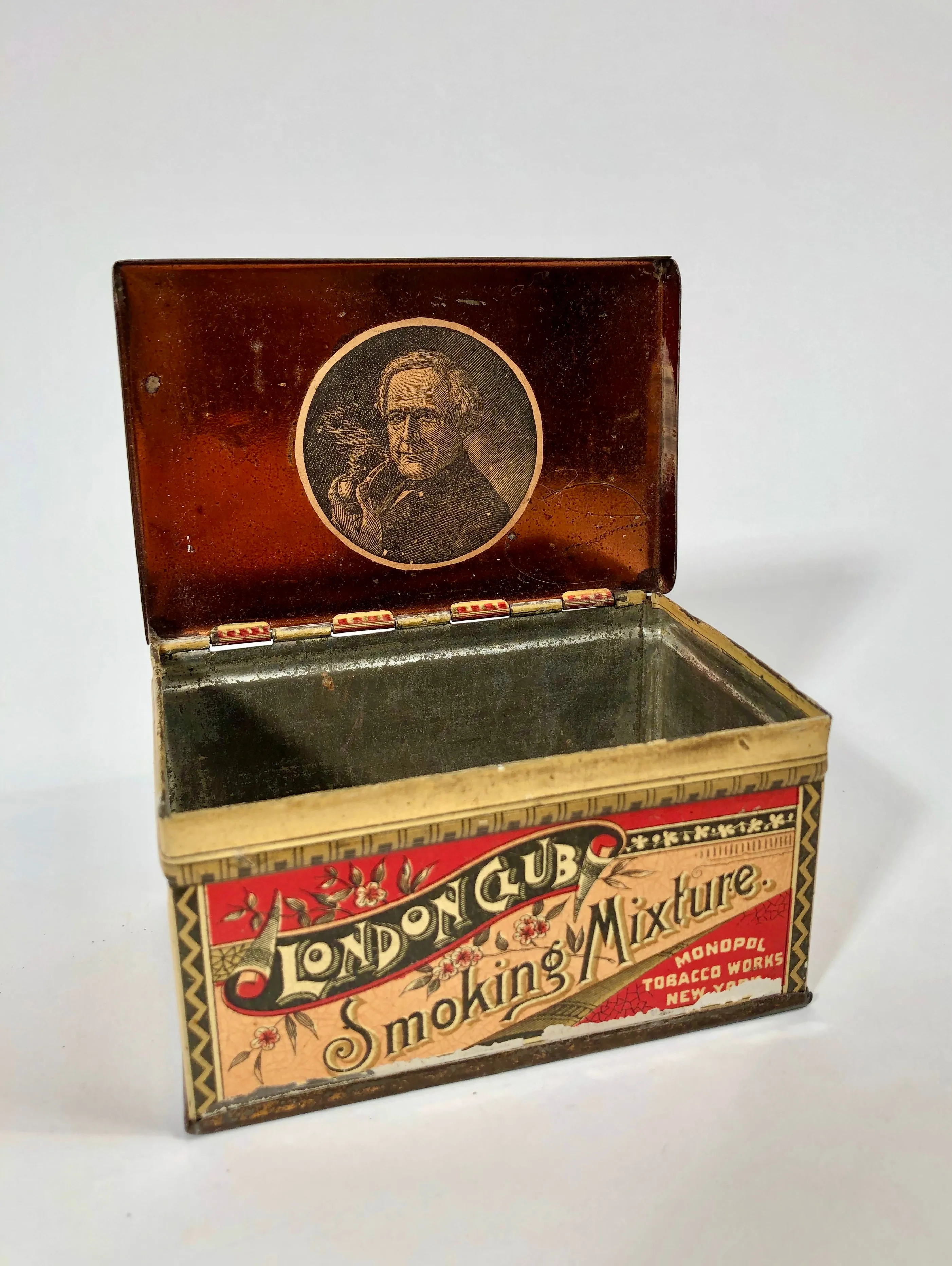Antique MONOPOL LONDON CLUB Mixture Smoking Tobacco Tin || EMPTY
