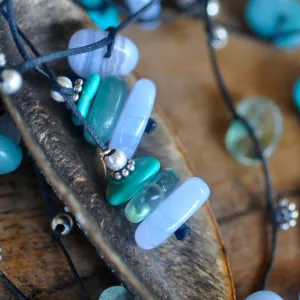 Aqua Ice Crystal Necklace