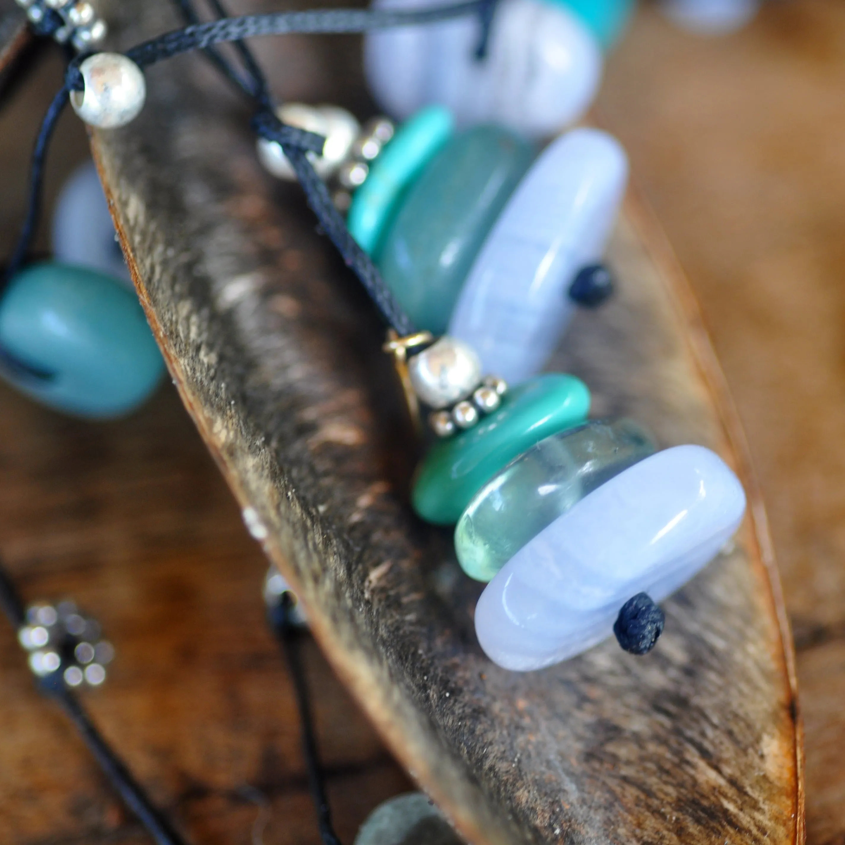 Aqua Ice Crystal Necklace