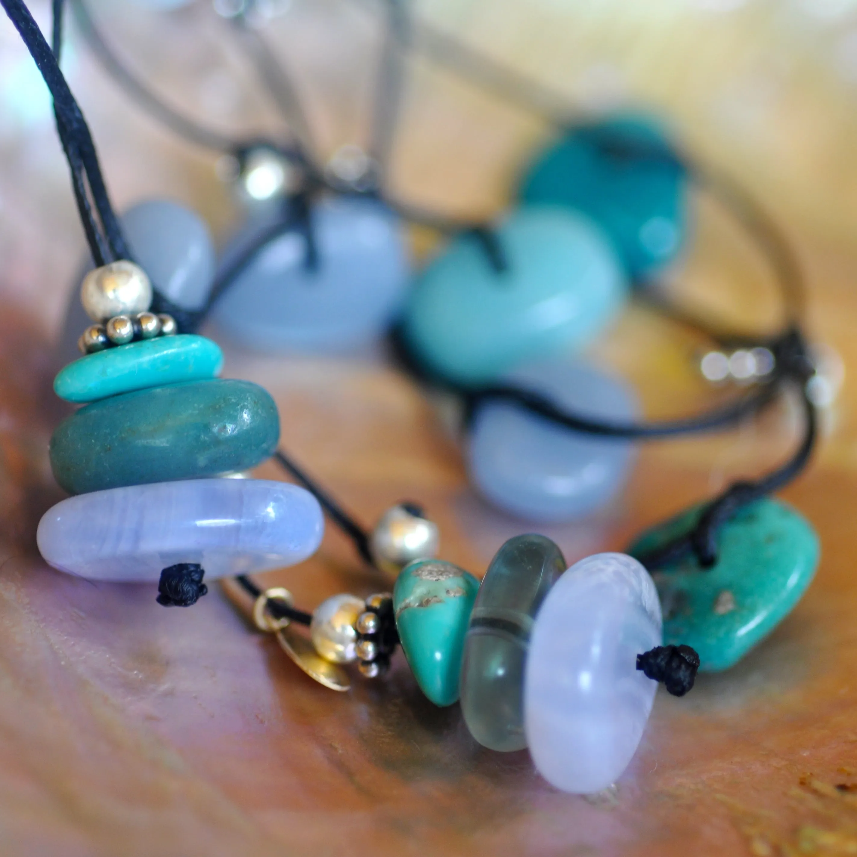 Aqua Ice Crystal Necklace