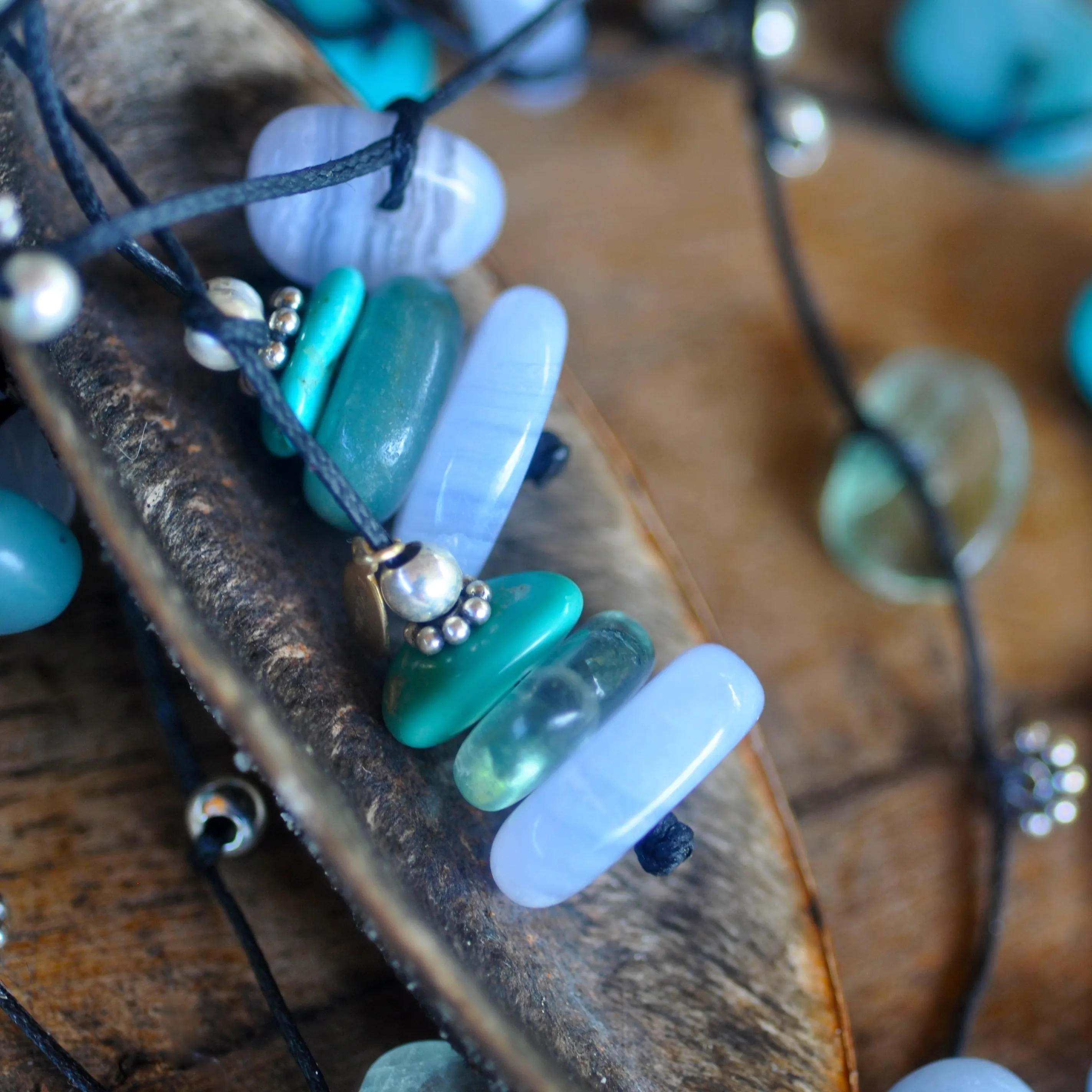 Aqua Ice Crystal Necklace
