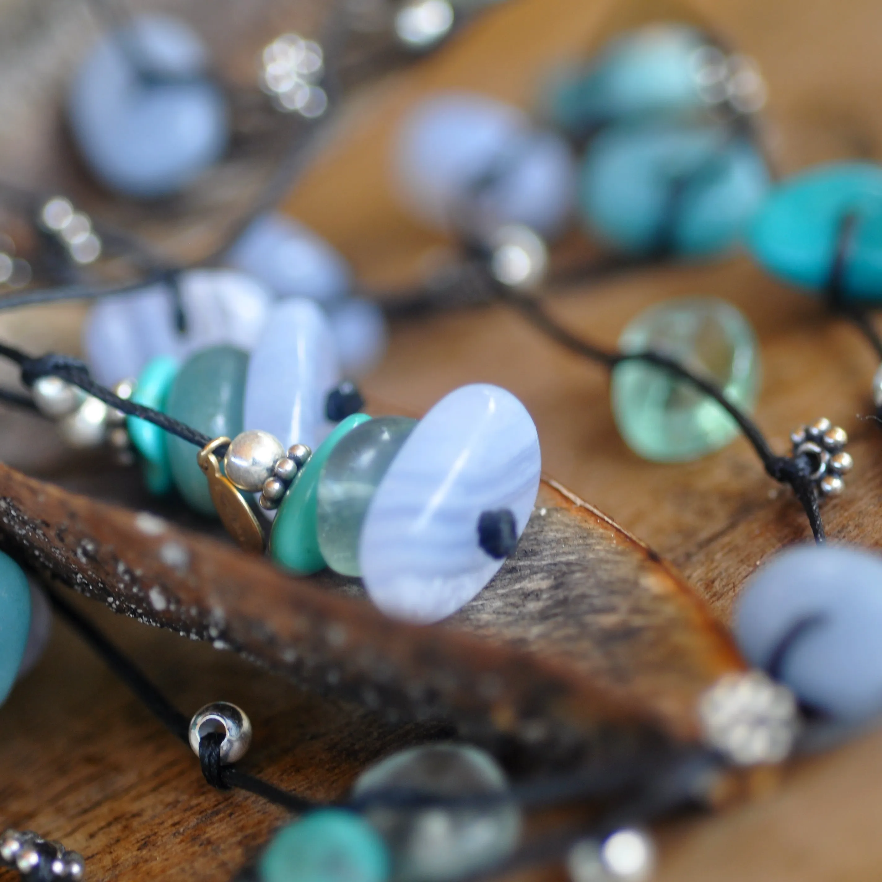 Aqua Ice Crystal Necklace