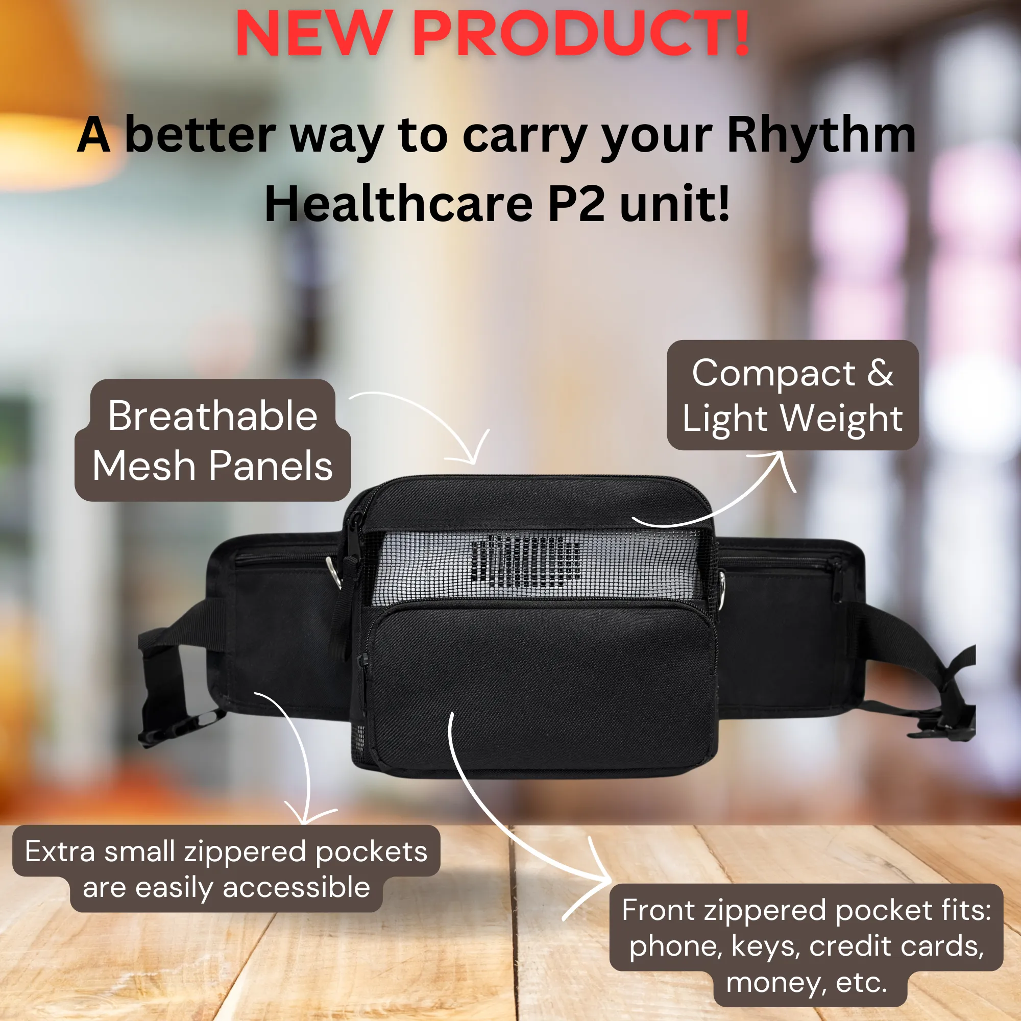 Arya Airtivo Fanny Pack/Hip Bag - Black