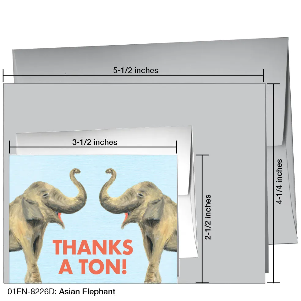 Asian Elephant, Greeting Card (8226D)