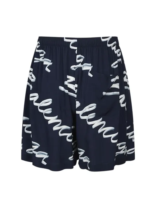 Balenciaga   All-over logo pyjamas viscose shorts 