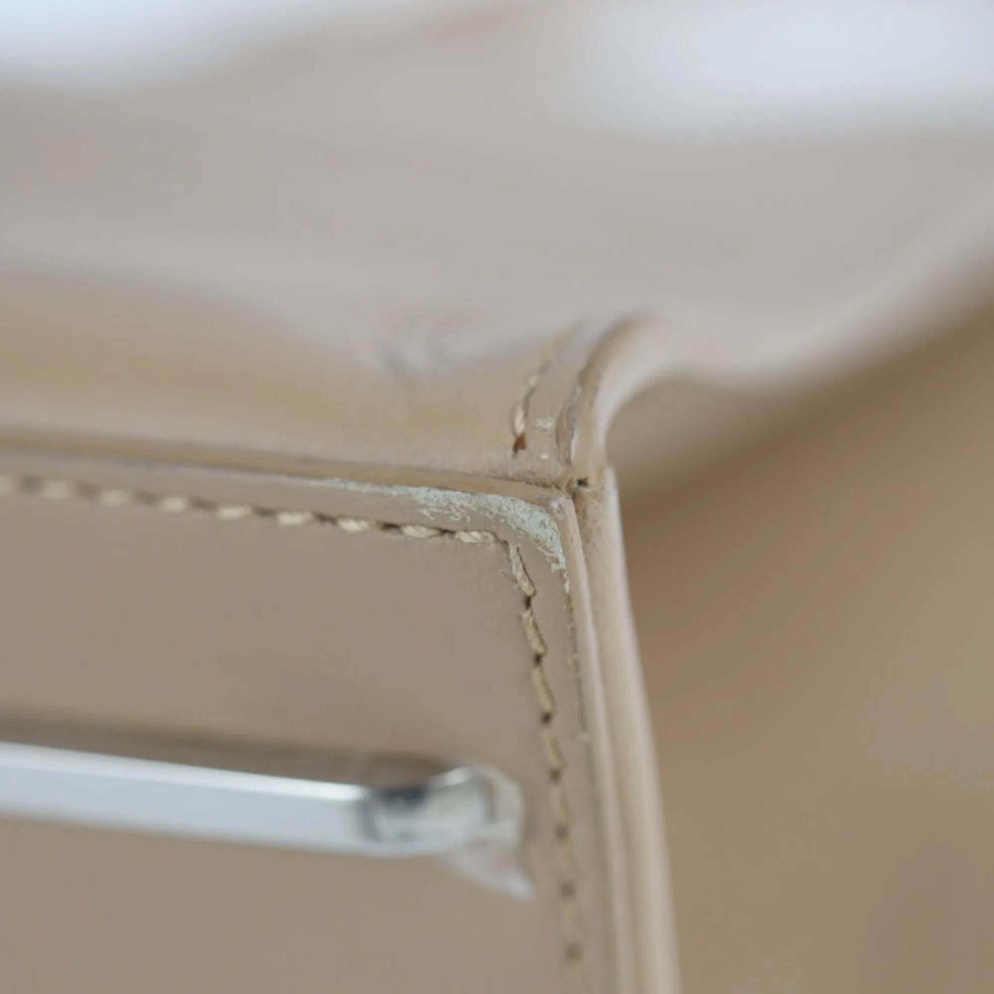 Balenciaga Dix Beige Leather Bag