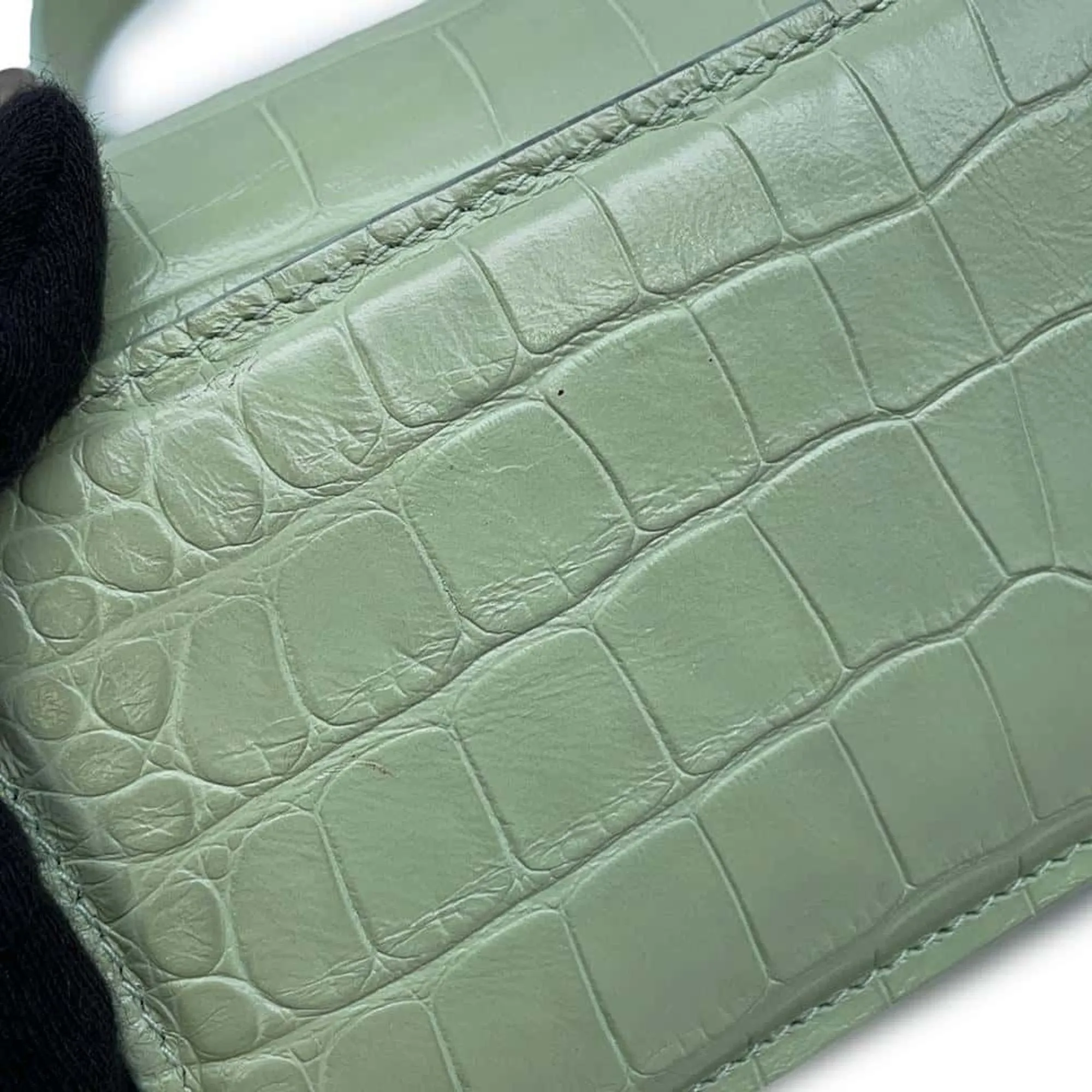 Balenciaga Green Exotic Leathers Bag