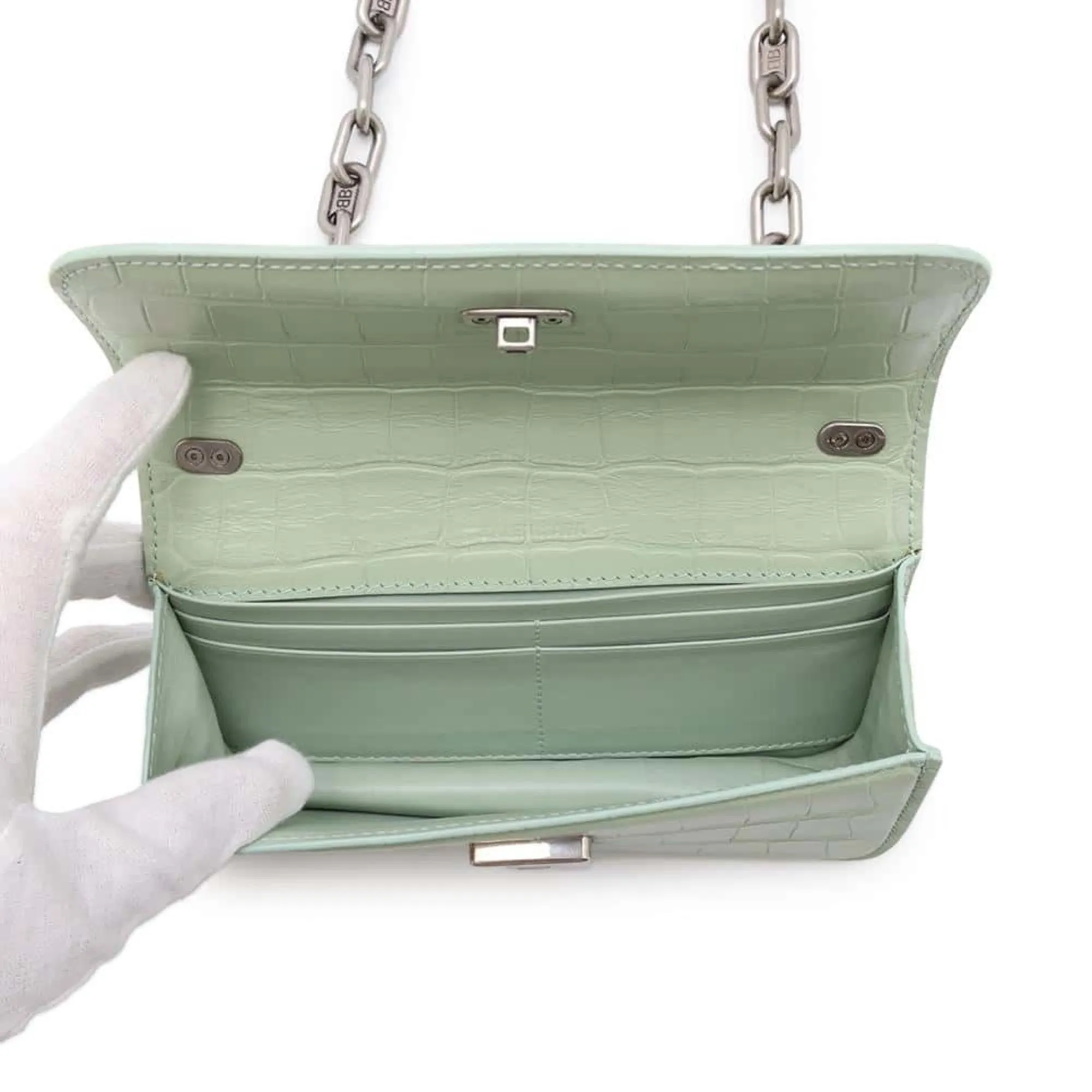 Balenciaga Green Exotic Leathers Bag