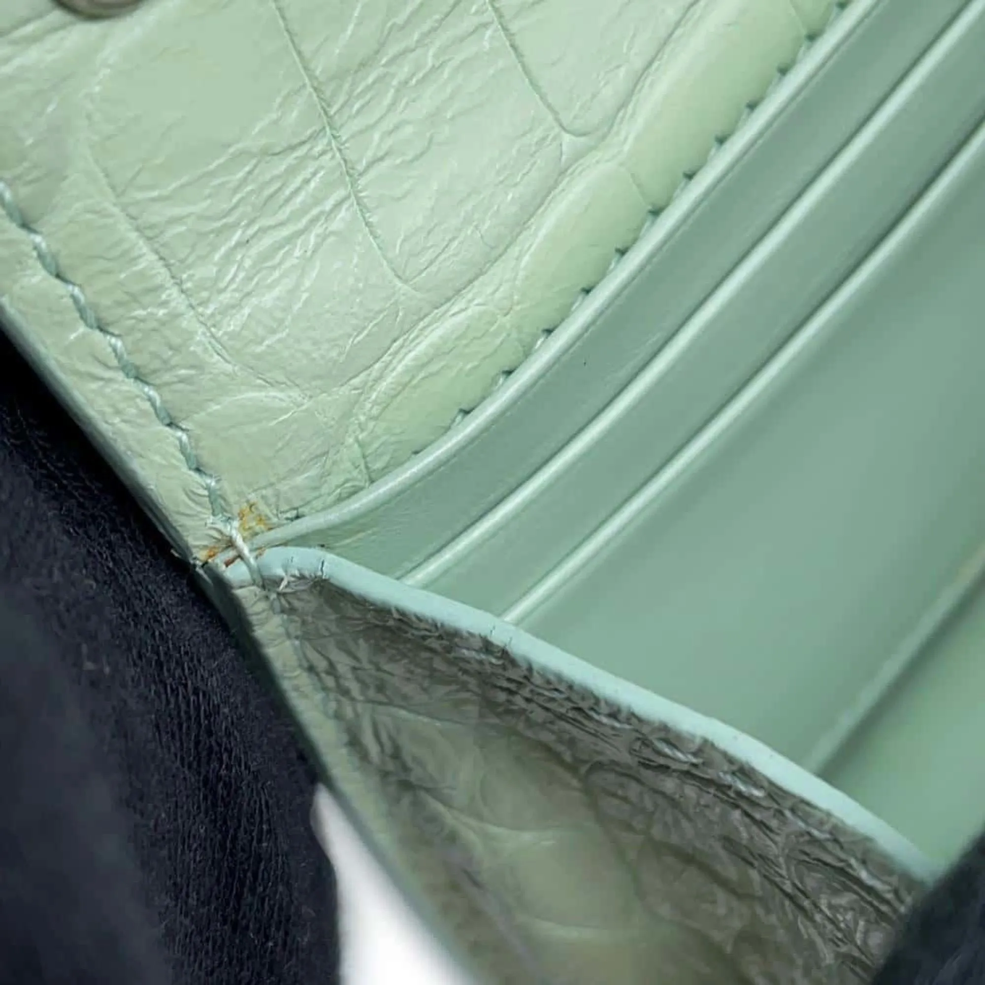 Balenciaga Green Exotic Leathers Bag