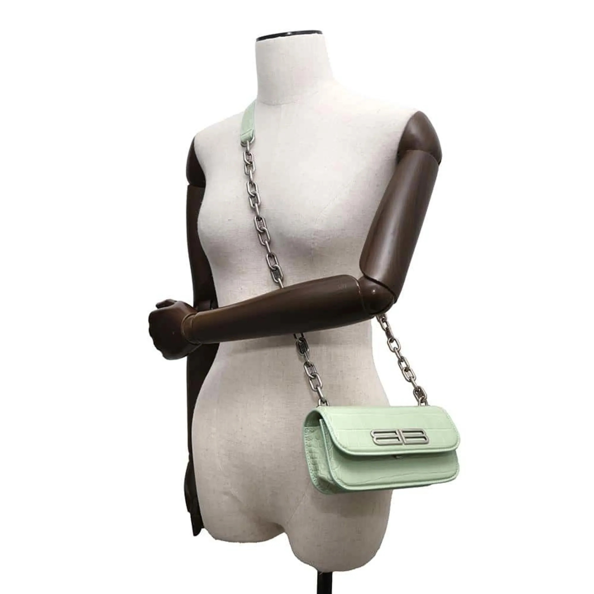 Balenciaga Green Exotic Leathers Bag