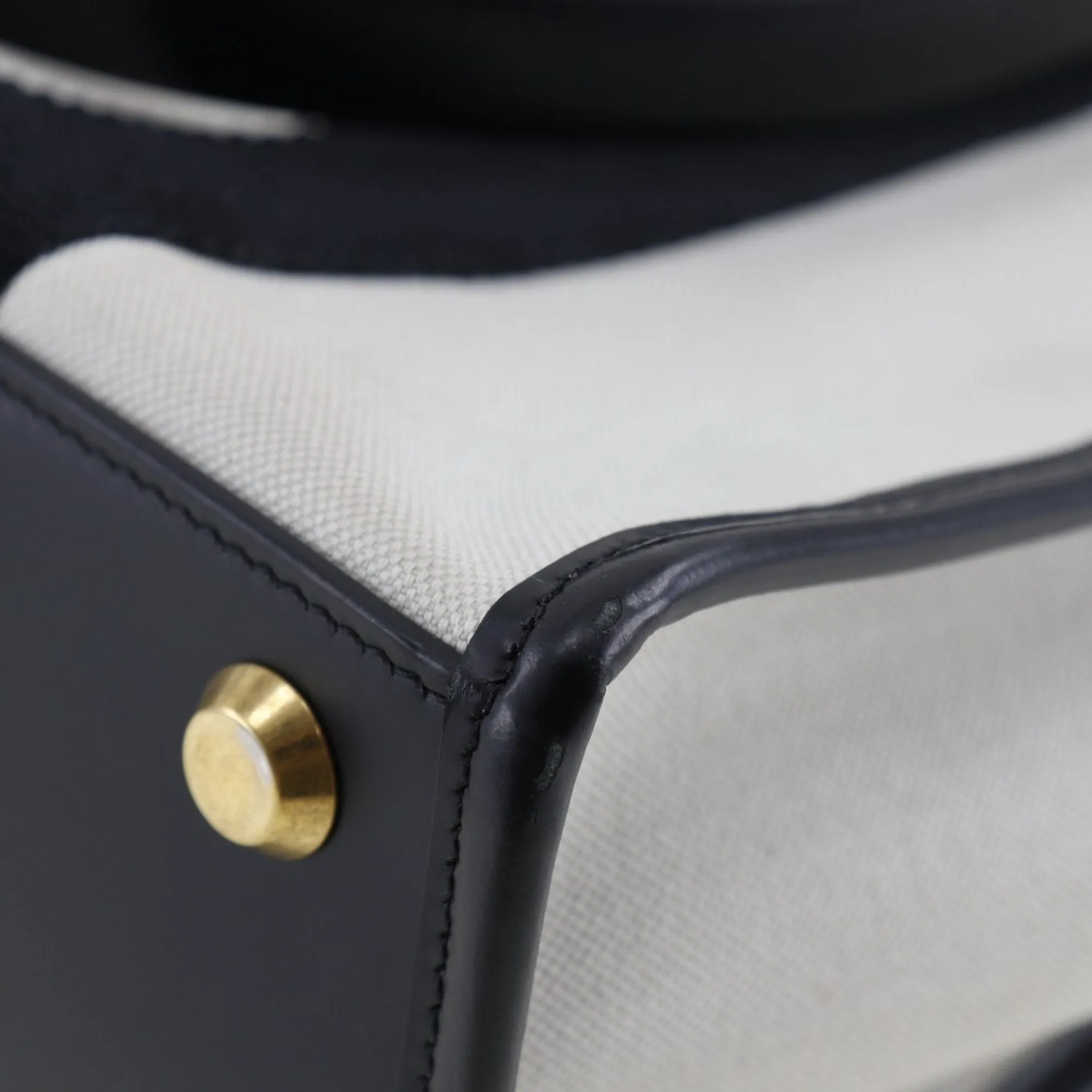 Balenciaga Hardware White Canvas Bag