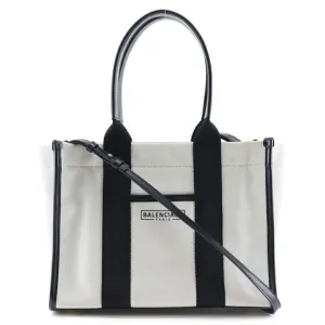 Balenciaga Hardware White Canvas Bag