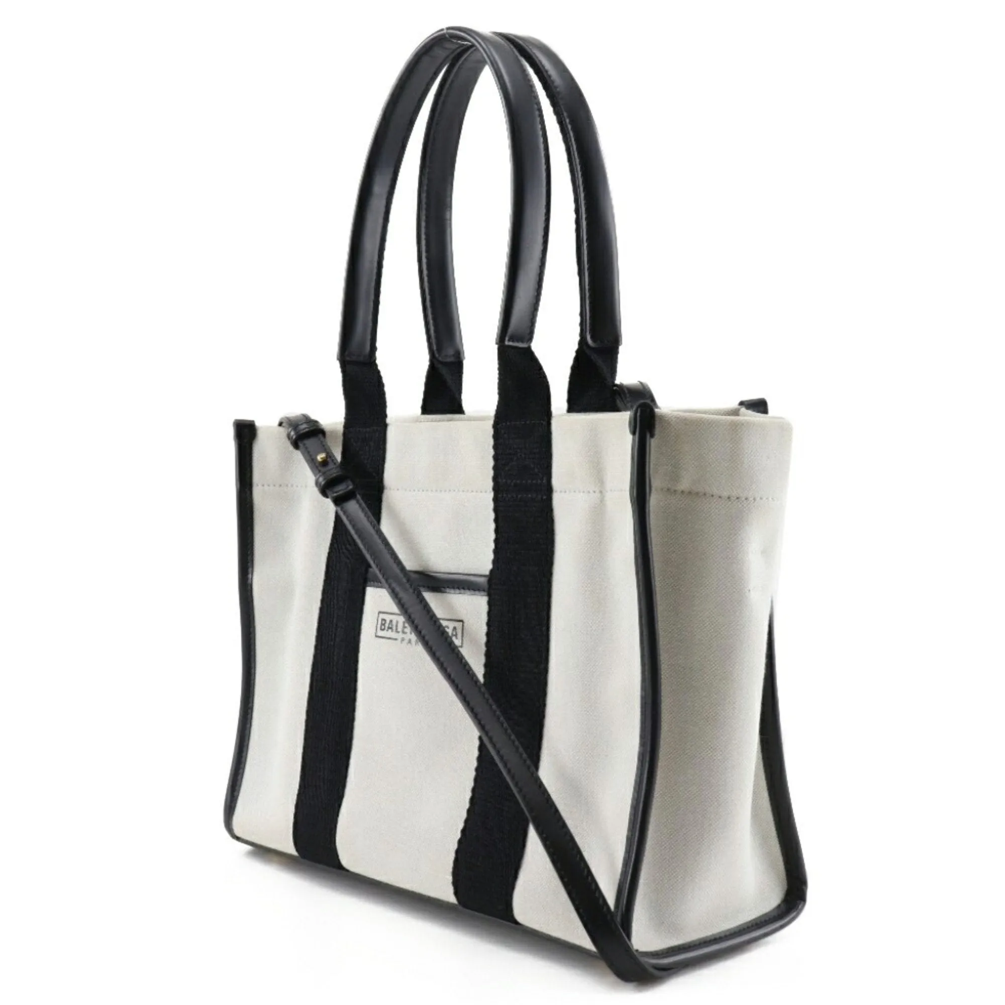 Balenciaga Hardware White Canvas Bag