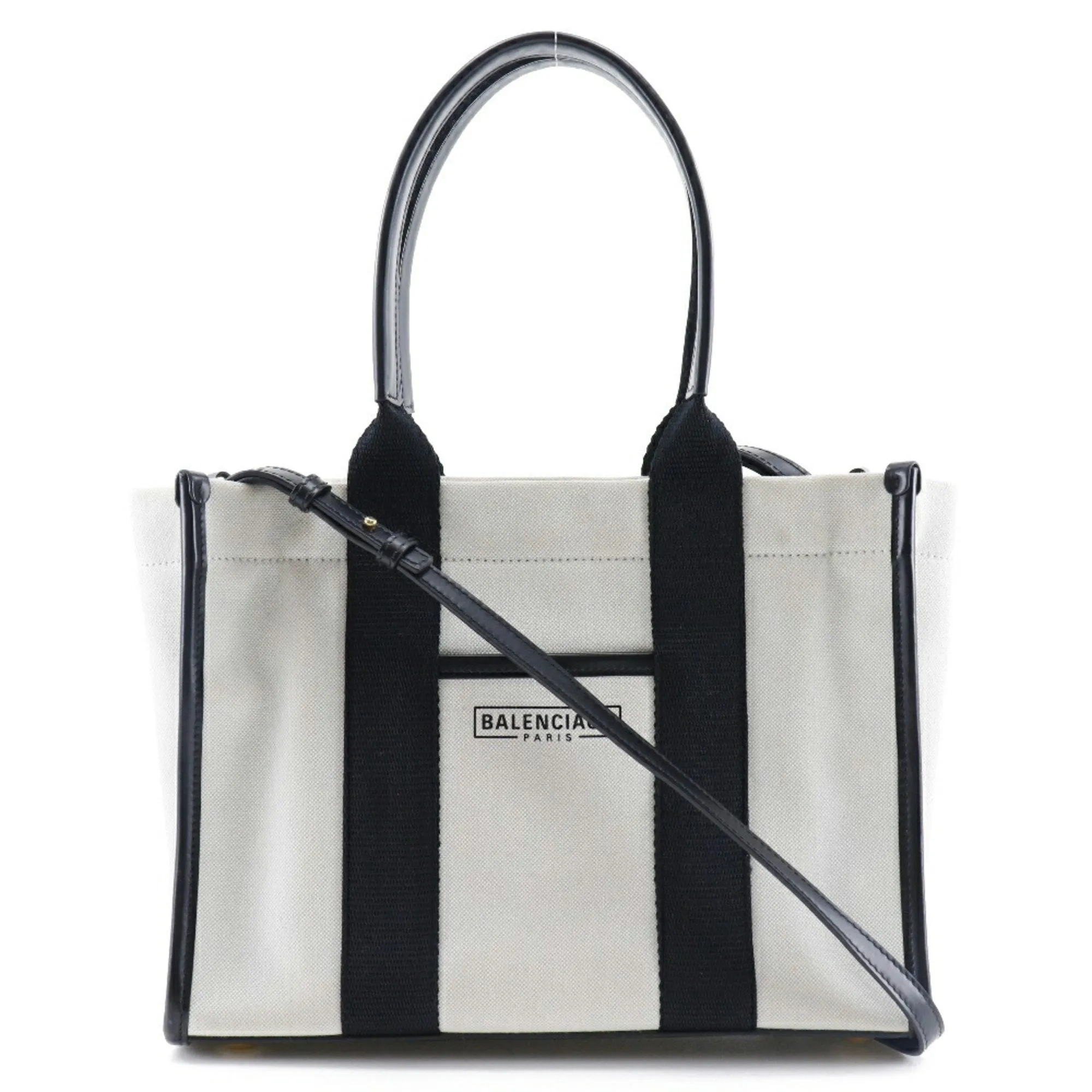 Balenciaga Hardware White Canvas Bag