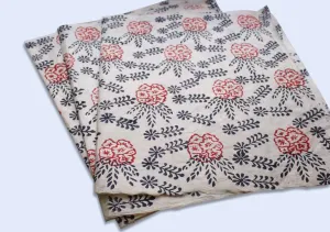Beautiful Flower Printed Lokta Paper Handmade Wrapping Sheets