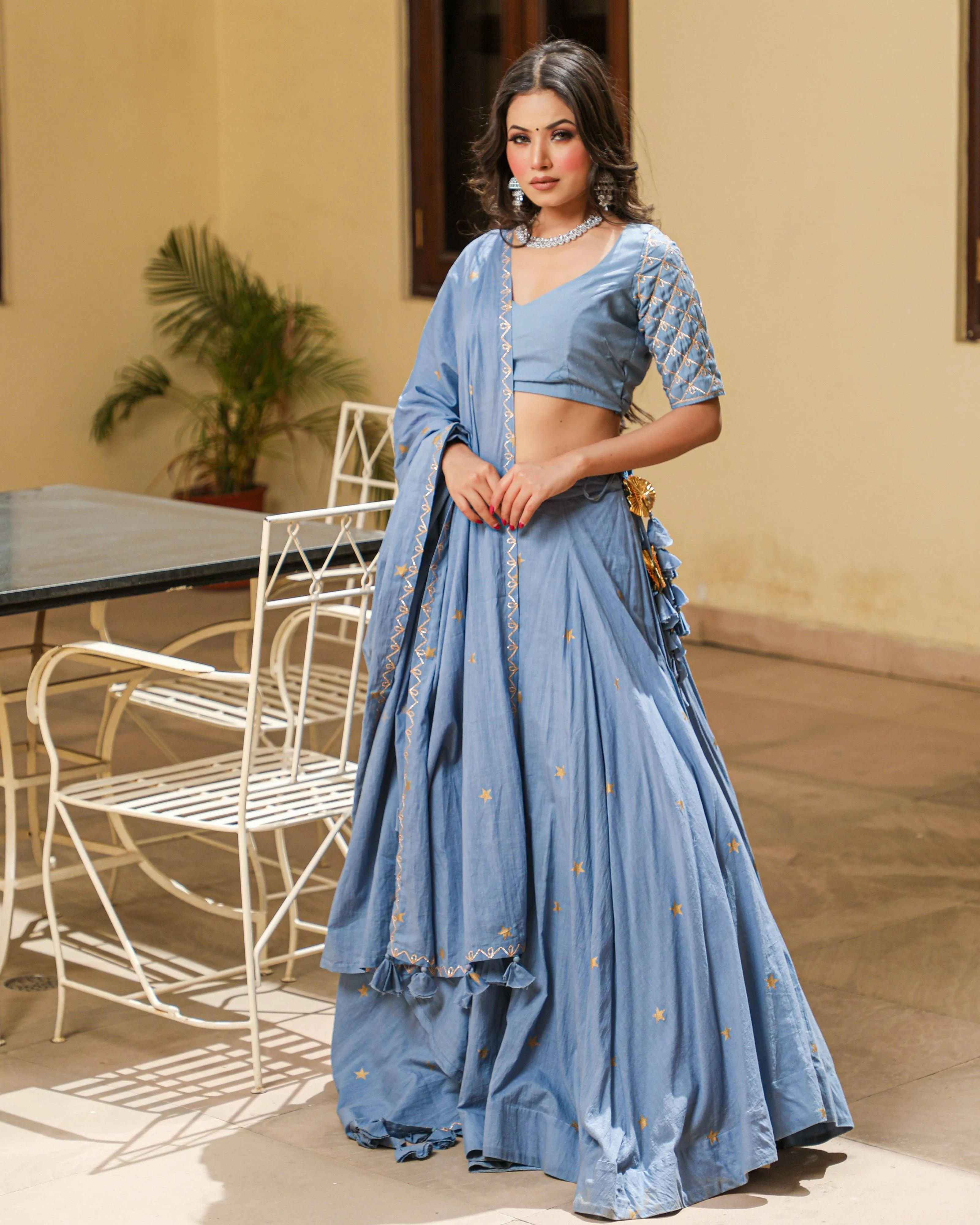 Beautiful Grey Lehenga Set