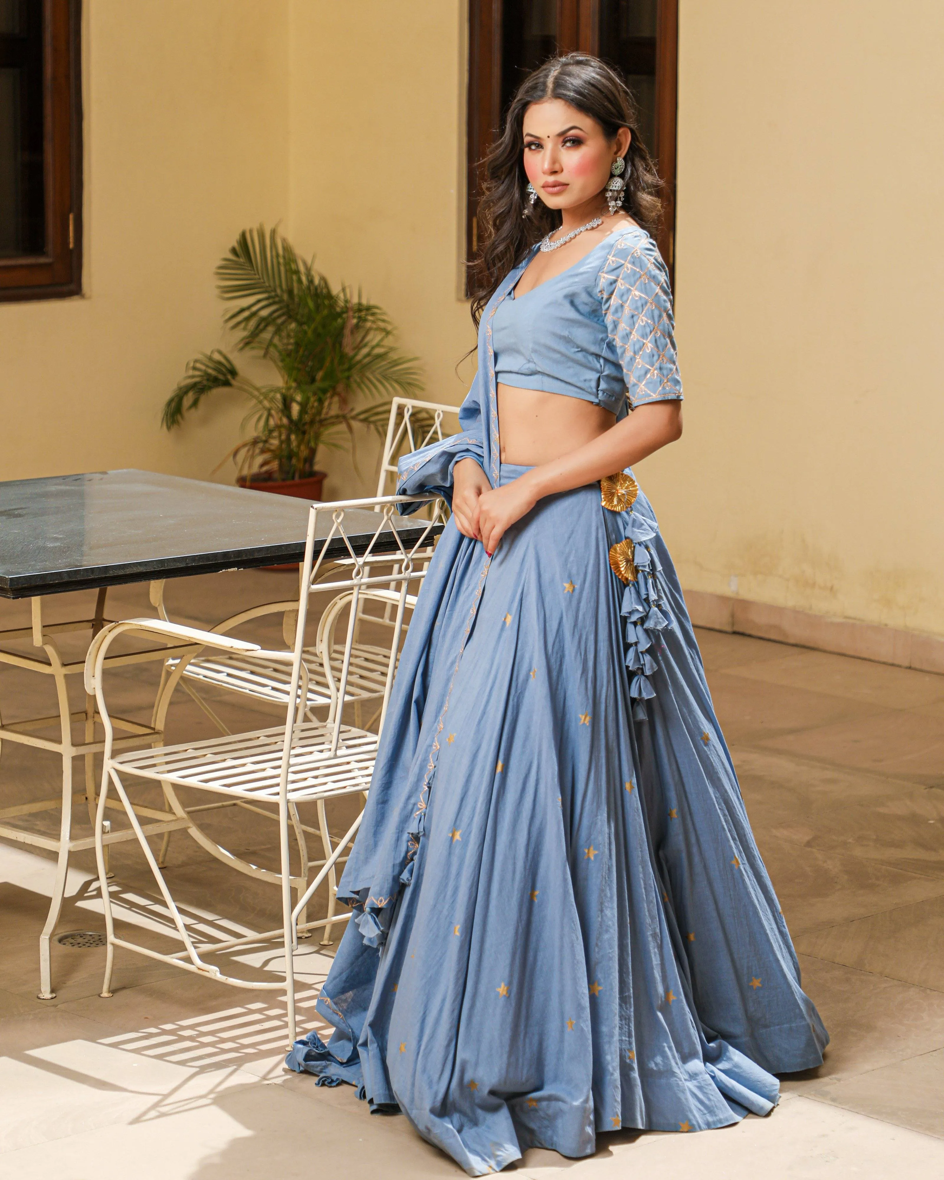 Beautiful Grey Lehenga Set