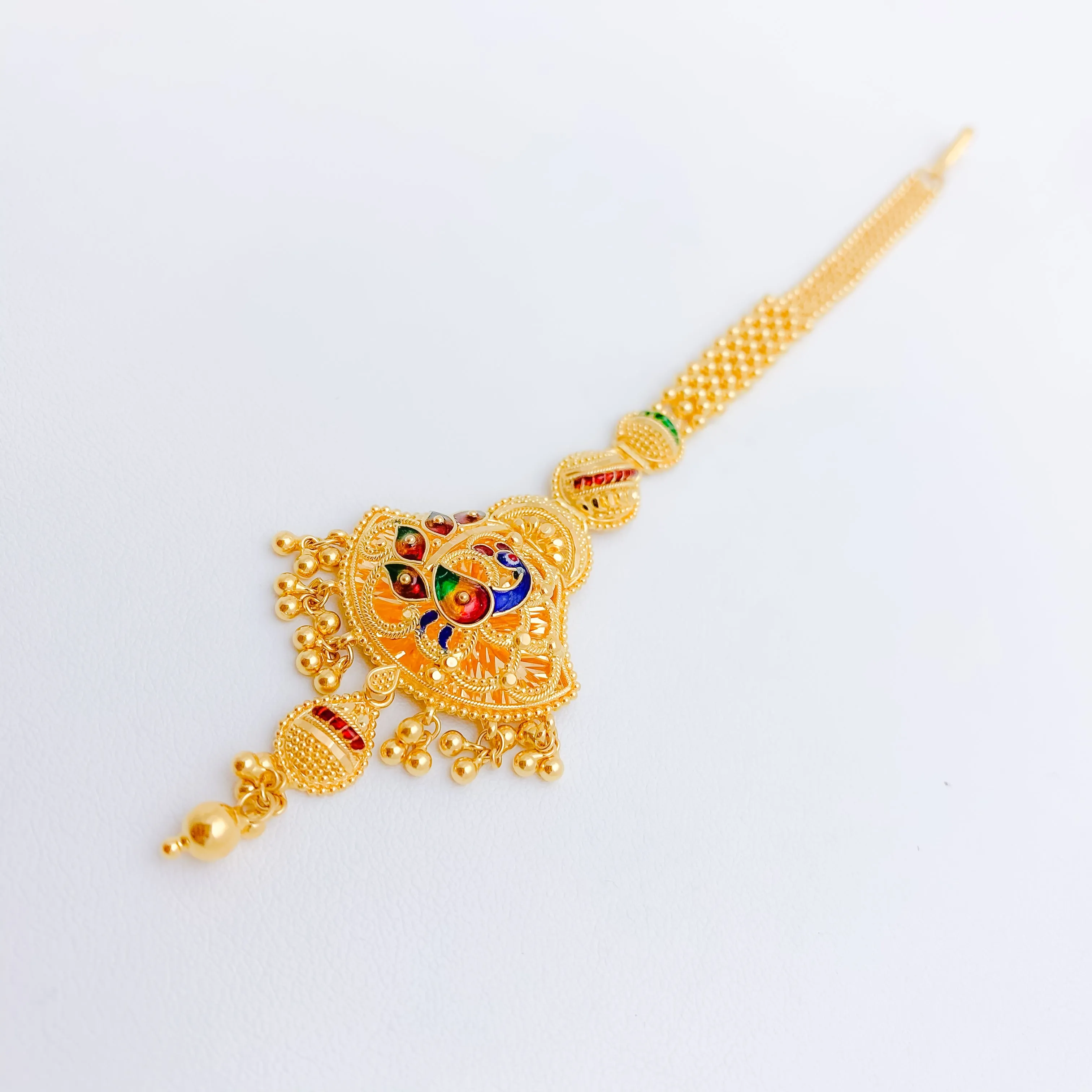 Beautiful Meenakari Peacock Tikka