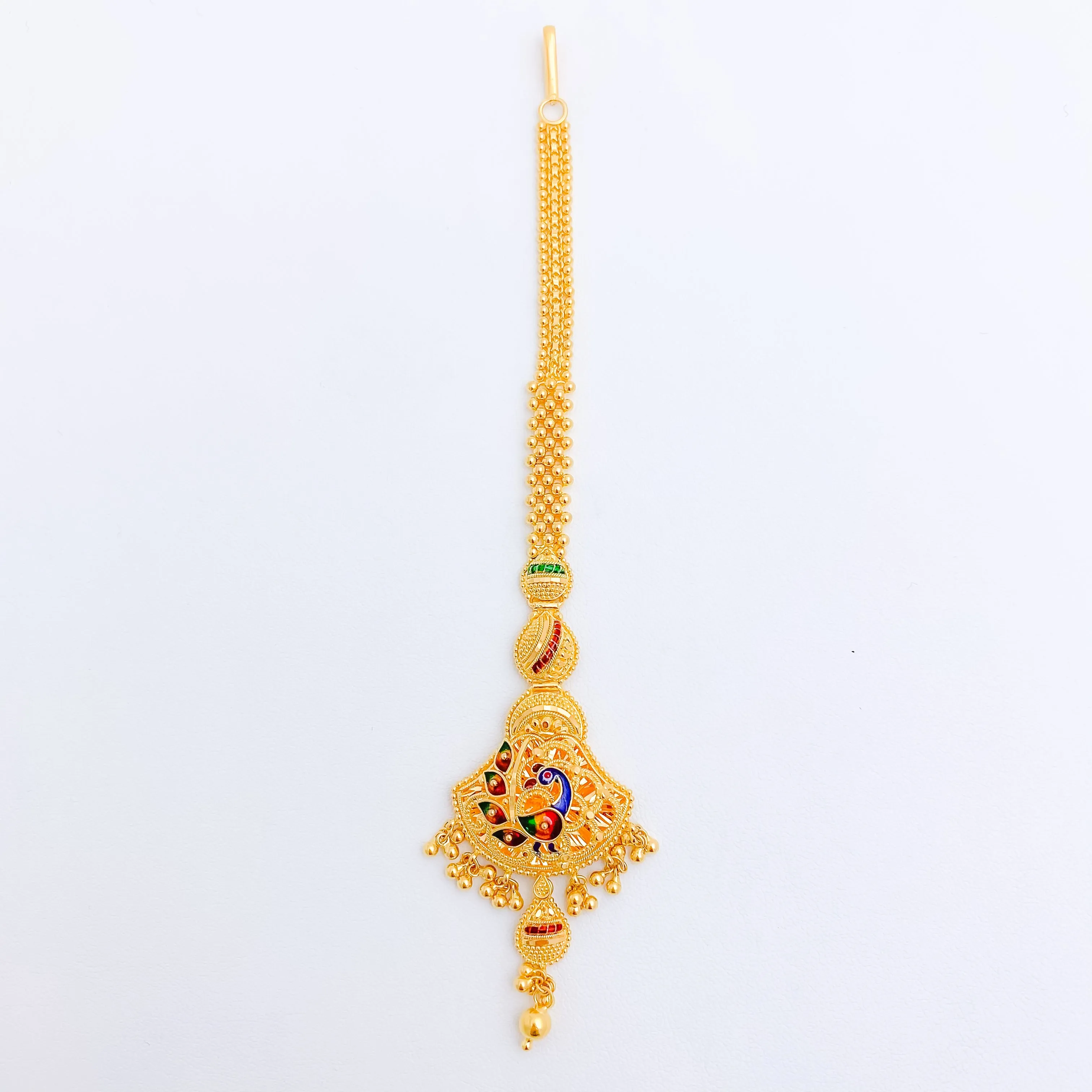 Beautiful Meenakari Peacock Tikka